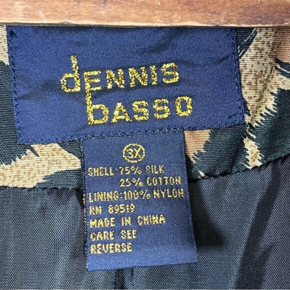 Vintage Dennis Basso Leopard Animal Print Silk Blend Swing Coat Size 3XL - Picture 13 of 16